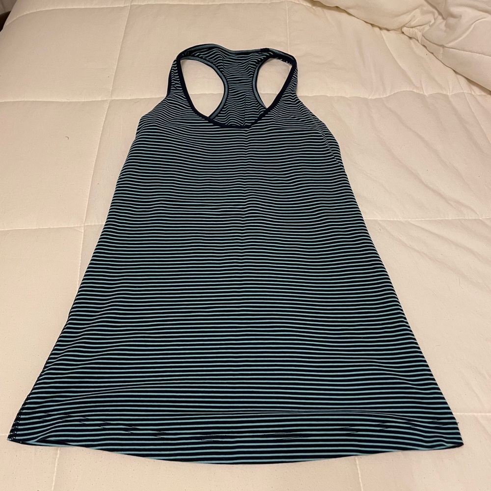 Lulu navy blue and teal tank top